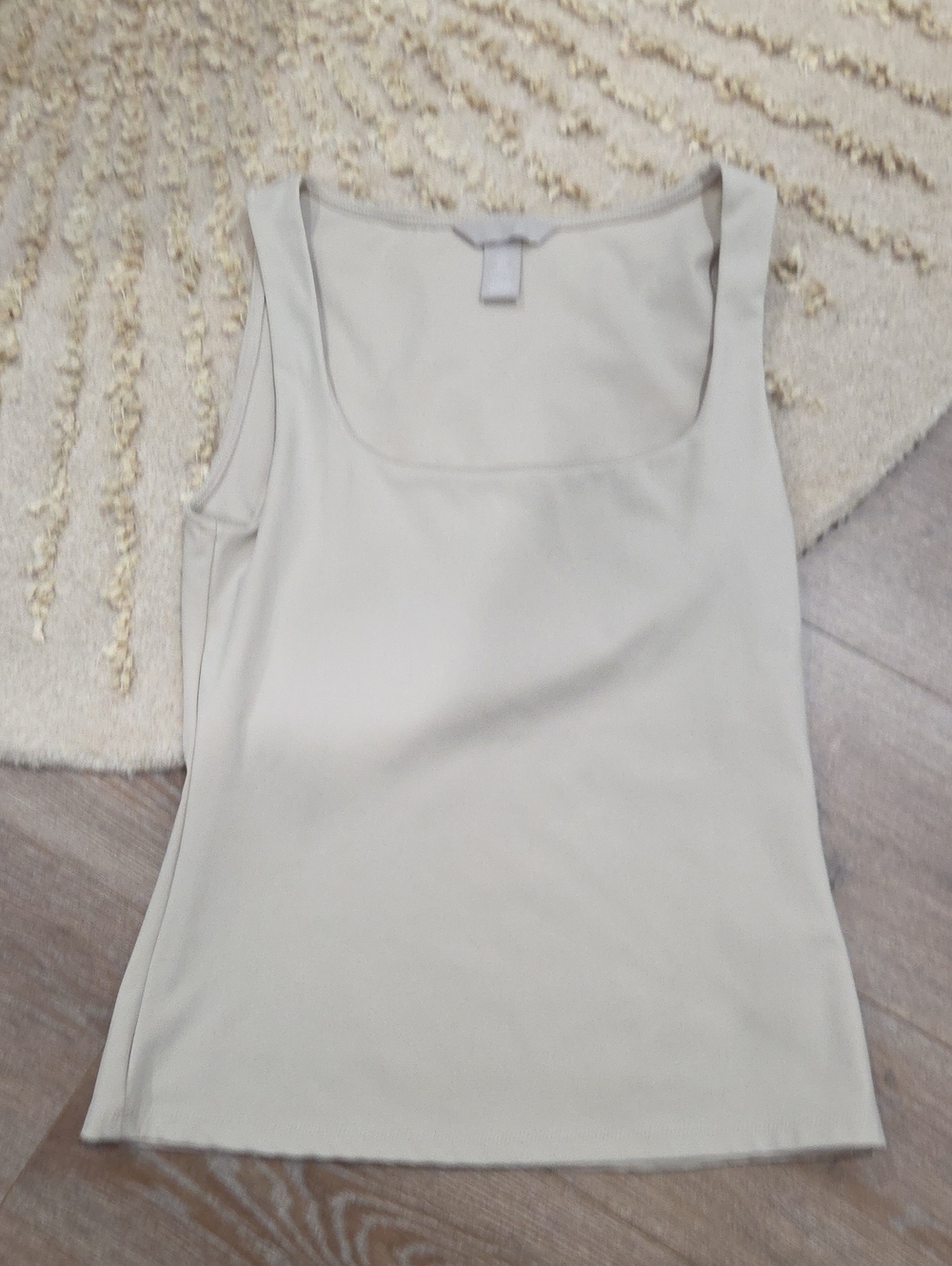 H&M Cream Scoop Neck Tank Top